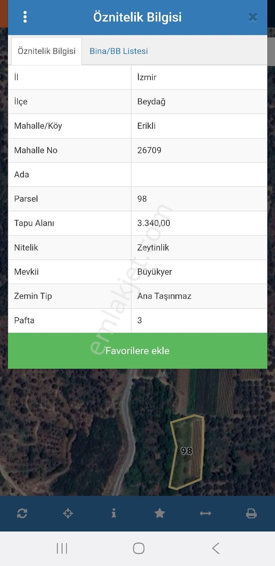 İzmir Beydağ Erikli'de 3.340 M2 Yatırımlık Köyyanı Zeytinlik. Açıklamayı Okuyarak Arayınız. - Görsel 4