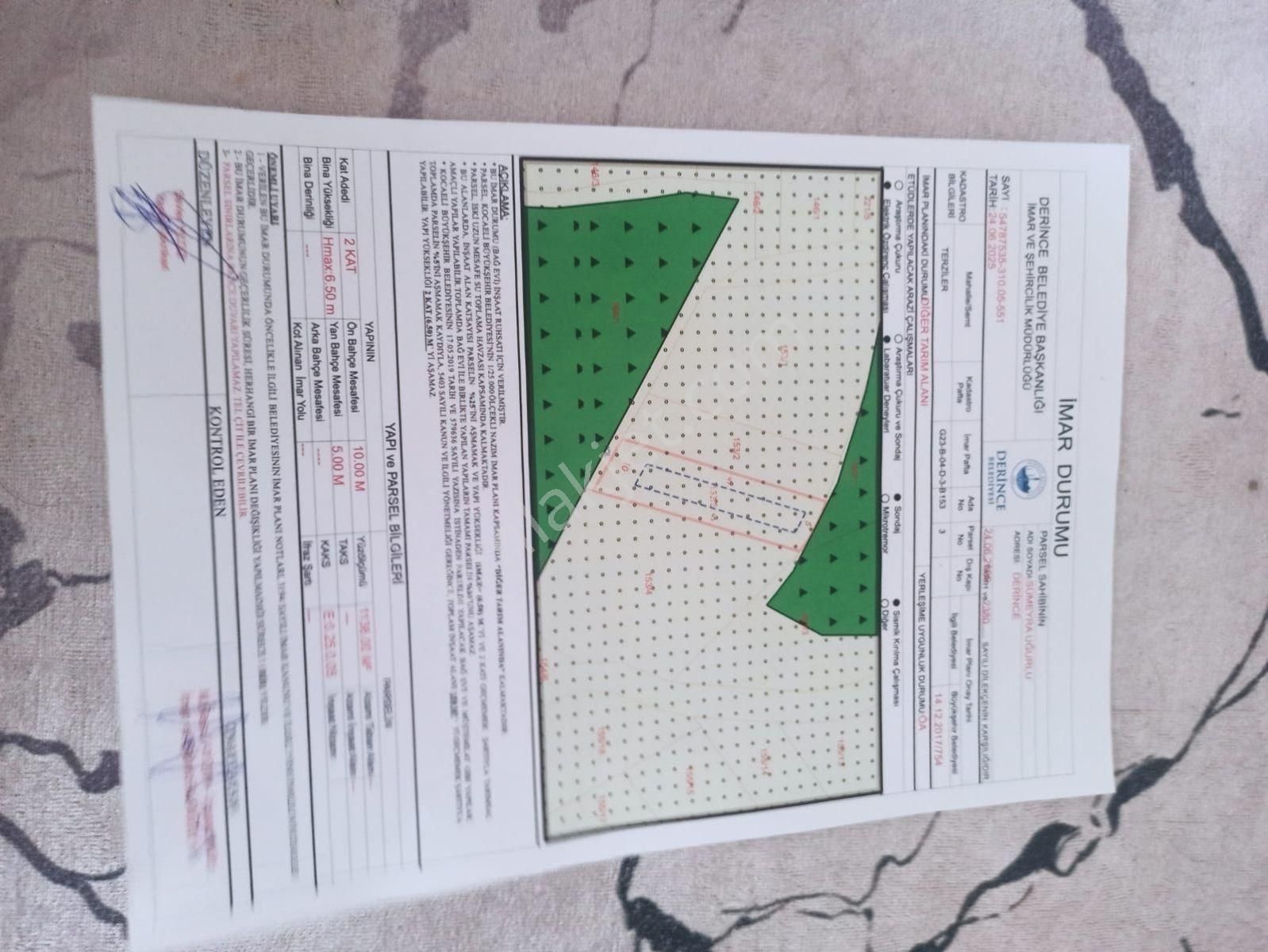 Tarcanlar'dan Satılık Derince Terziler1138metre Yatırımlık Tarla - Görsel 8