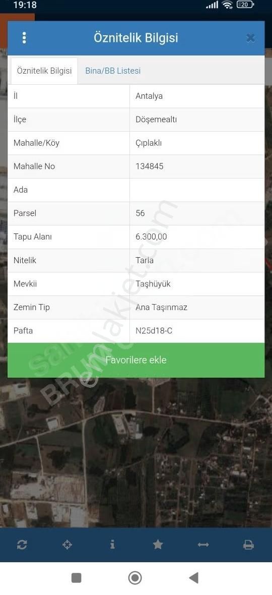 Döşemealtı Çıplaklı Mah 6300 M2 Tarla Dönüm Fiyatıdır - Görsel 2