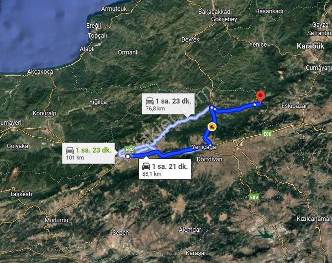 Bolu Mengen Banaz Köyü’nde 4.008 M² Tarla Satılıktır