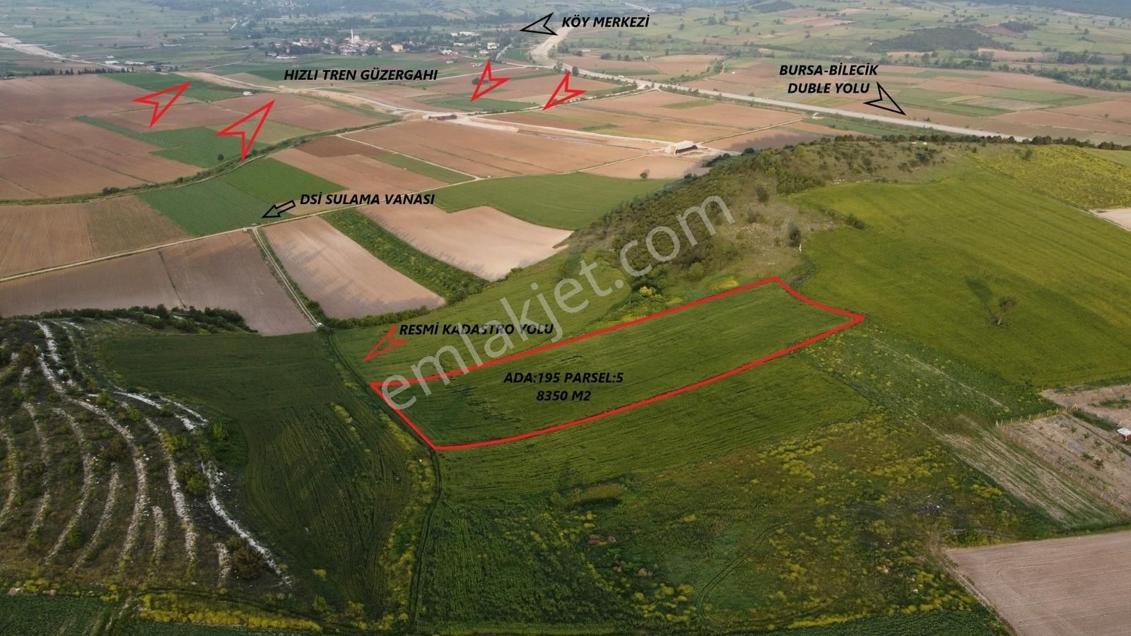 Karataş'tan Bursa Bilecik Yolunda 8350 M2 Hızlı Tren Arkası