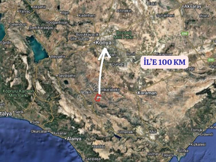 Konya Bozkır Hamzalar Köyünde 2.068 M² Bağ Satılıktır - Görsel 2