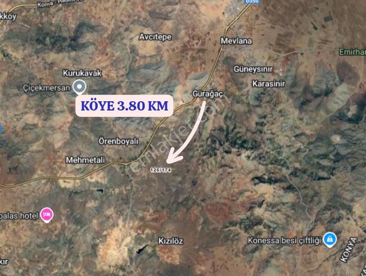 Konya Güneysınır Gürağaç Köyünde 8.687 M² Bağ Satılıktır - Görsel 8