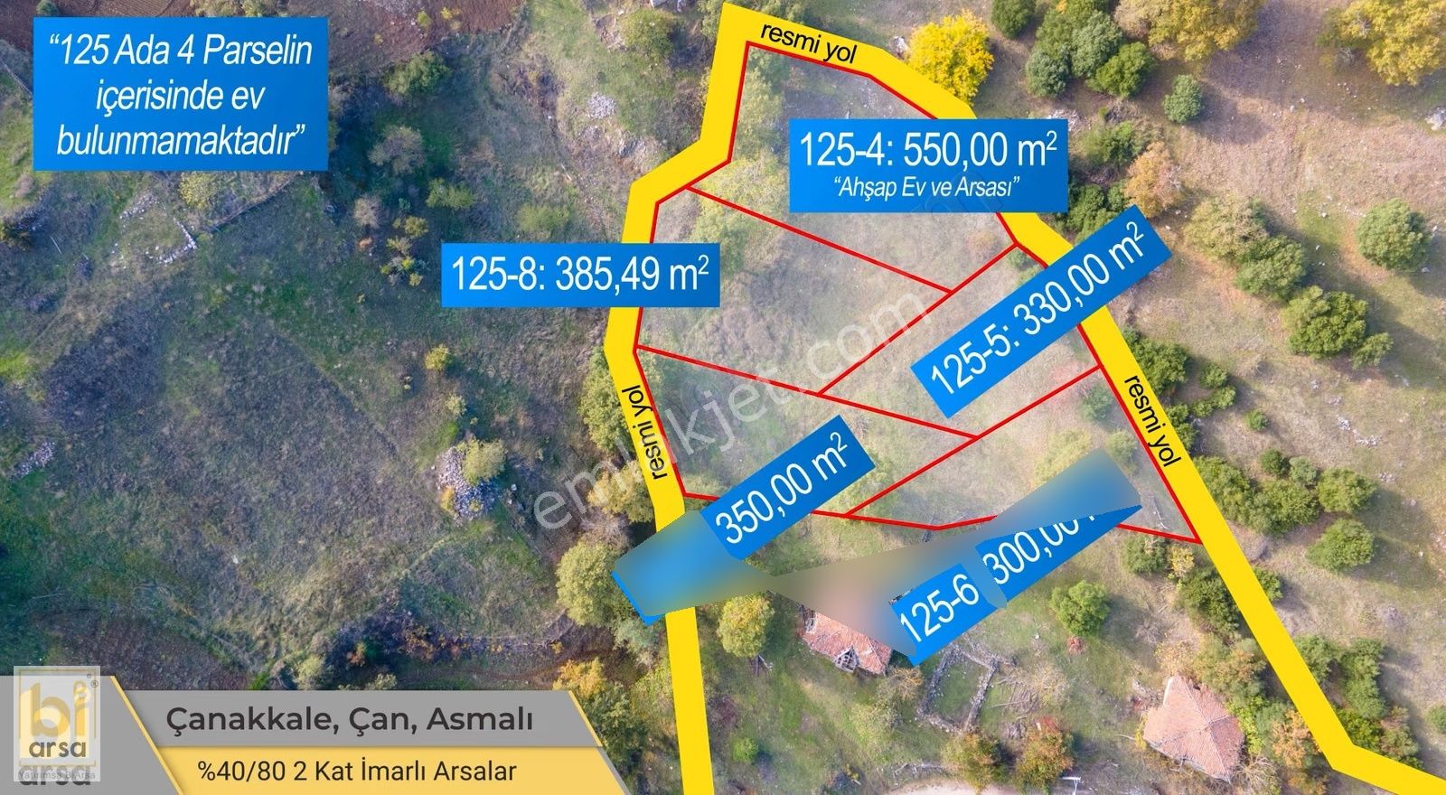 Biarsa'dan Çanakkale'nin En Uygun Fiyatlı 300 M² İmarlı Arsası - Görsel 2
