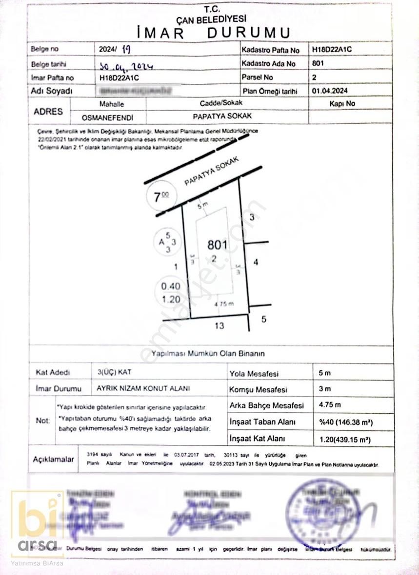 İlçe Merkezinde Çok İyi Konumda 3 Kat Konut İmarlı Son Arsa - Görsel 26