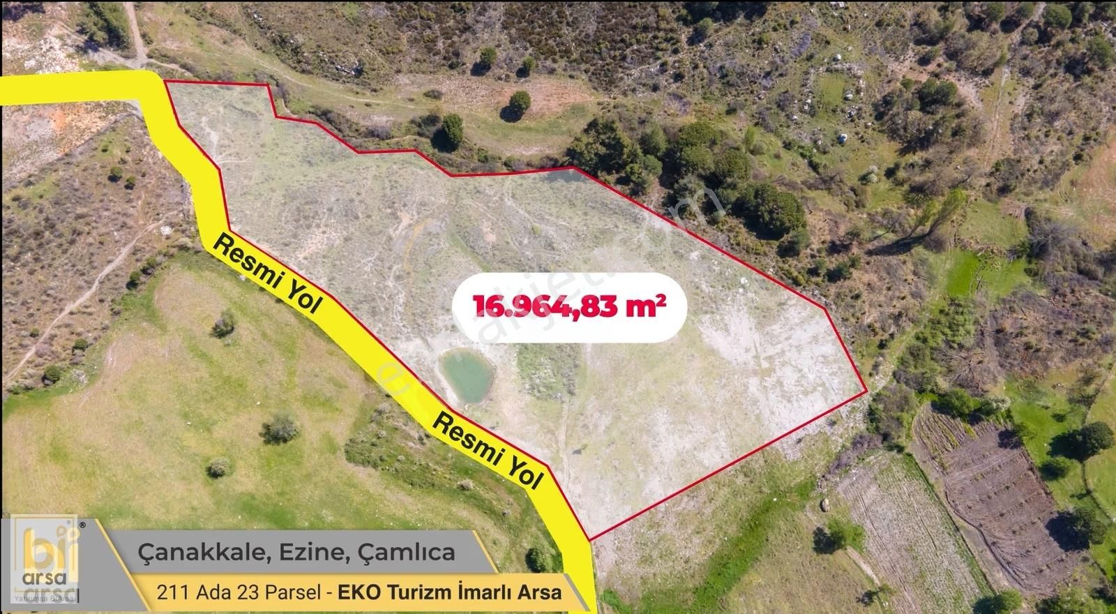 Ezine Çamlıca'da 16.964 M² Turizm İmarlı Köyiçi Arsa - Görsel 10