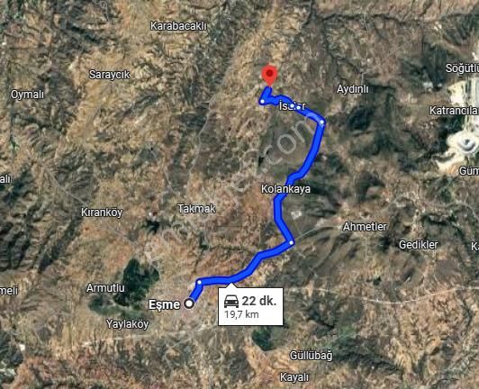 Uşak Eşme Bozlar Köyü’nde 4527 M² Tarla Satılıktır - Görsel 2