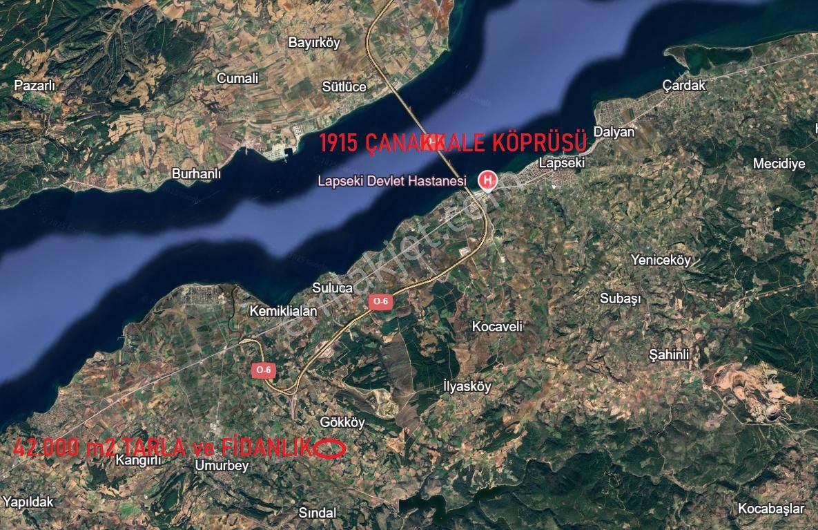 Fiyat Düştü !!! Çanakkale Gökköyde Sulu Özel Ürün Sınıfında (sot) Emsalsiz Tarla - Görsel 3