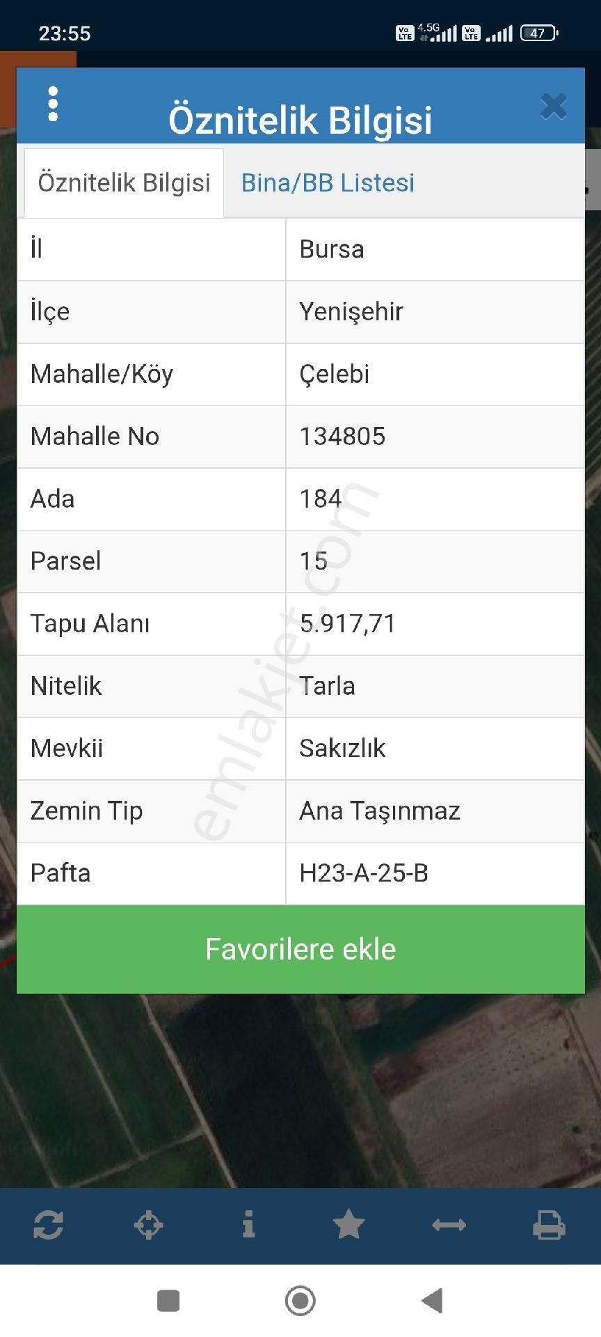 Bursa Yenisehir Çelebi/ebeköy Tarla - Görsel 2