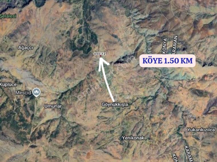 Konya Hadim Göynükkışla Köyünde 1.704 M² Bağ Satılıkt - Görsel 3