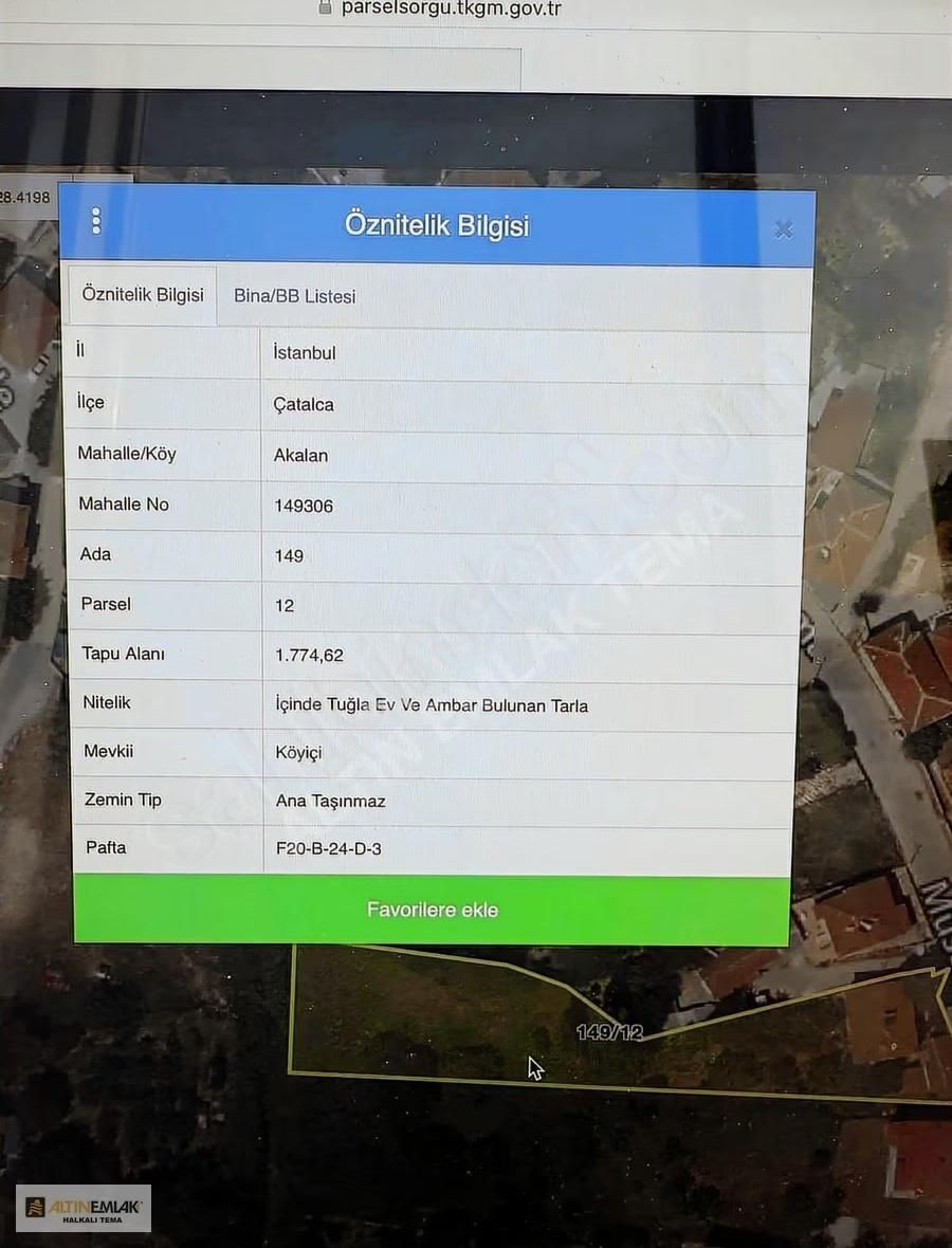 Çatalca Akalan Da Köyiçi 450m2 Fırsat Satılık Arsa - Görsel 3