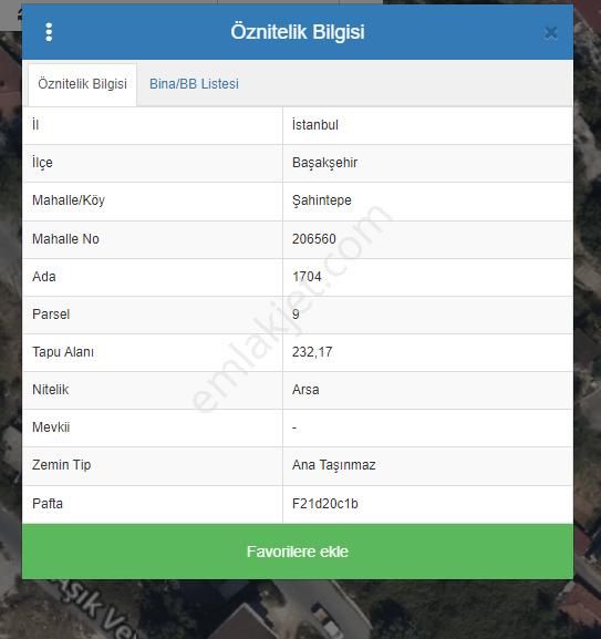 Başakşehir Şahintepe Mah Satılık Arsa 232 M2 Tek Tapu Müstakil - Görsel 2