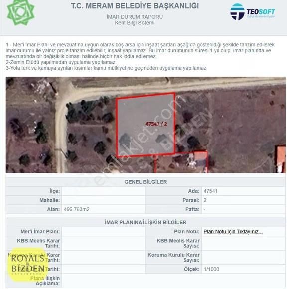 Meram Gödene De Caddeye Yakın Ulaşımı Kolay 496 M2 Müstakil Bağ. - Görsel 32