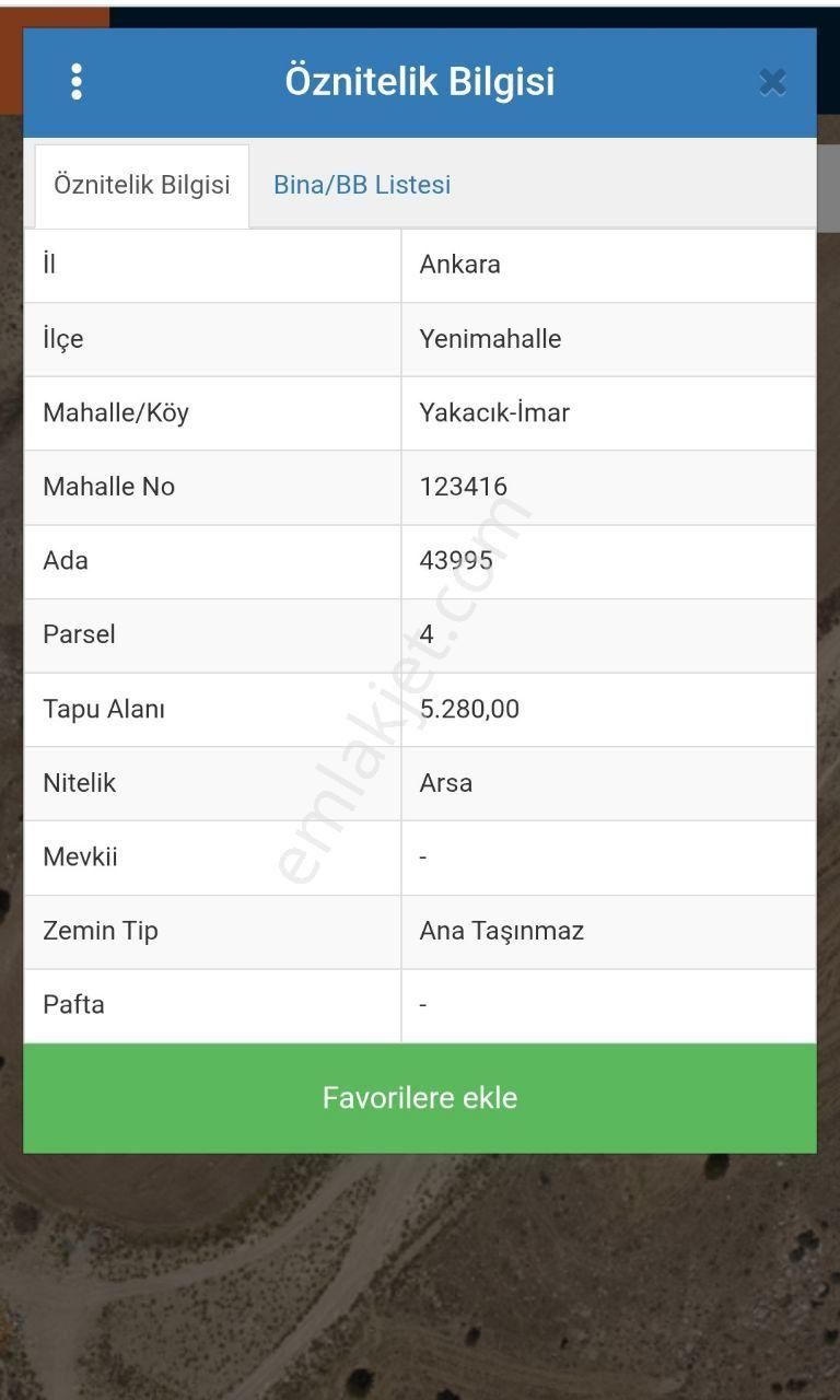 Yenimahalle Yakacık'ta Konut İmarlı Satılık Arsa - Görsel 2