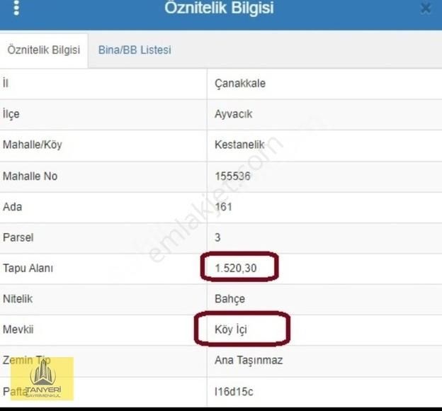 Çanakkale Ayvacık Kestanelik Köyü Satılık 1520 M2 Bahçe. - Görsel 13
