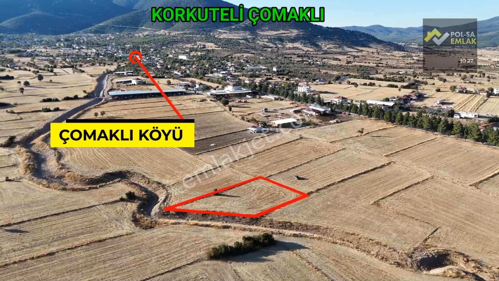 ✅korkuteli ✅çomaklıda ✅satılık 1.590m2 Tarla ✅elektrik Su Yakın✅yerleşim Yeri Yakın - Görsel 2