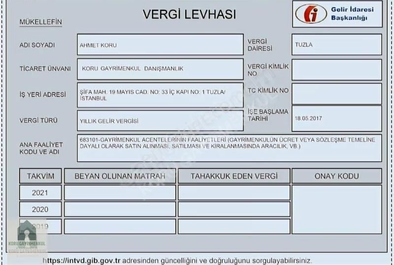 Koru Emlak'tan:4 Dairelik Fırsat Arsa Satılıktır 169m2 - Görsel 5