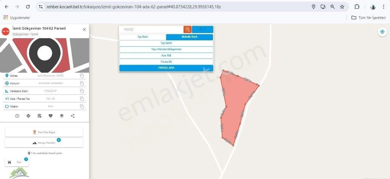 İzmit/gökçeviran'da %5 İmarlı Tarla. - Görsel 21