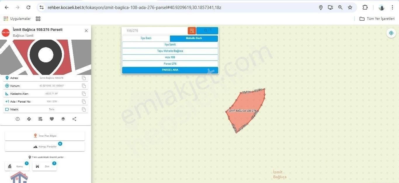 İzmit/bağlıca Köyünde Satılık 2 Parsel Tarla. - Görsel 5