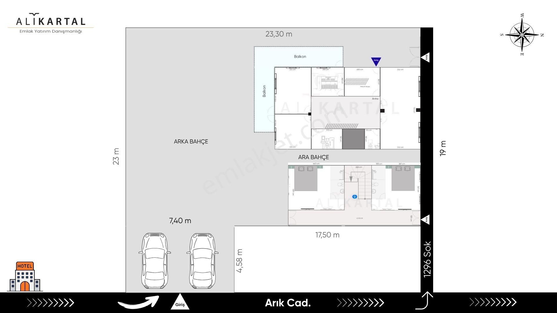 Kaleiçine Yakın 21 Odalı Butik Otele Uygun 480m2 Arsalı 2 Bina - Görsel 20