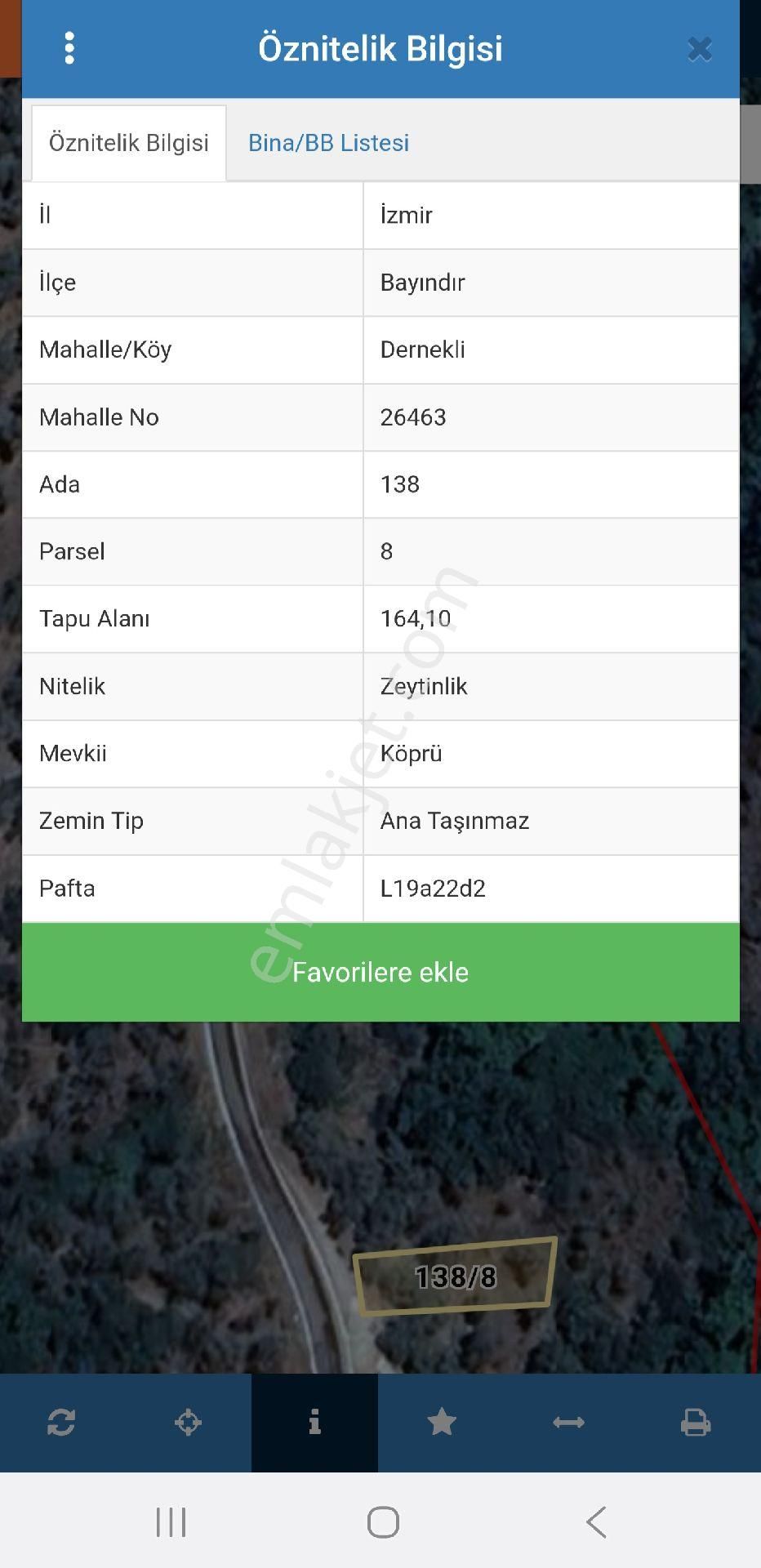 İzmir Bayındır Dernekli 164 M2 Asfalt Yola Cepheli Zeytinlik. Açıklamayı Okuyarak Arayınız. - Görsel 3