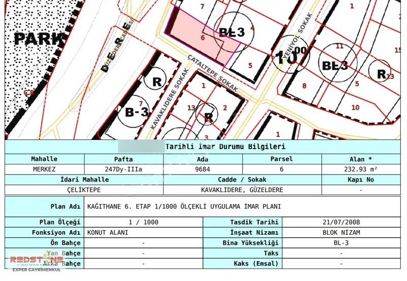 Kağıthane Merkez'de Kavaklı Dere Caddesi Üzerinde 232 M2 Arsa - Görsel 2