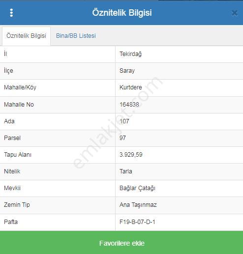 Tekirdağ Saray Kurtdere Mahallesinde Sahibinden Hisseli Tarla Tüm Parseller - Görsel 16