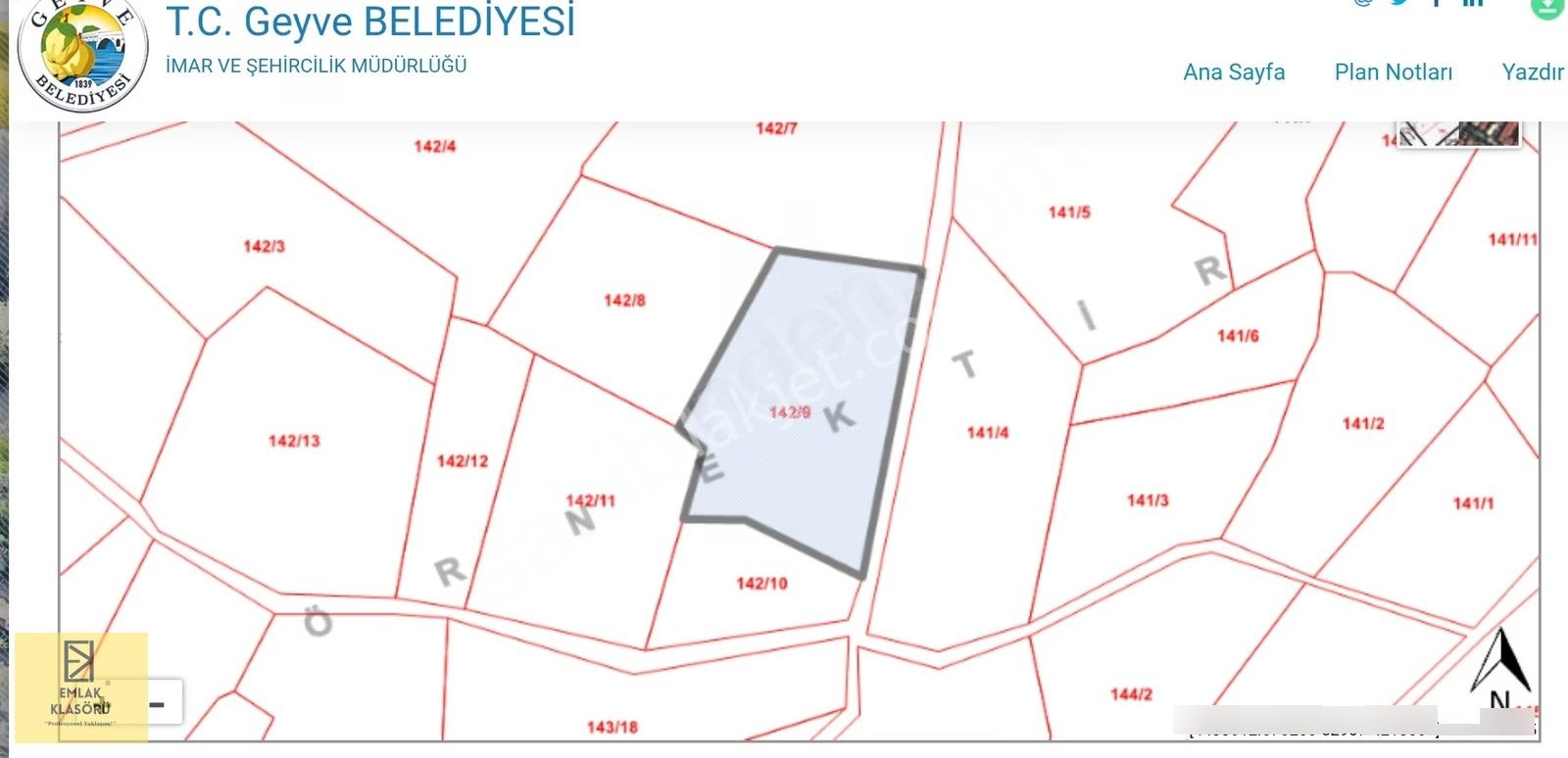Geyve Eşmede Manzaralı 6.700 M² Yatırımlık Tarla - Görsel 2