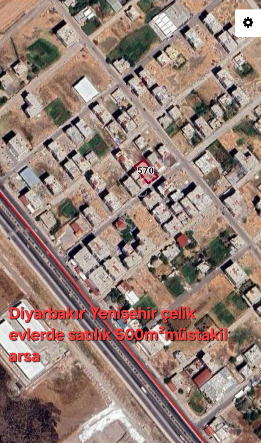 Dalkılıç Gayrimenkulden Diyarbakır Yenisehir Çelik Evlerde Satılık 500m Müstakil Arsa