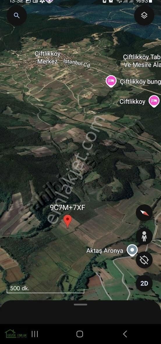 Çiftlikköy De 222 Metre Çaplı Muvafakatnameli Tarla