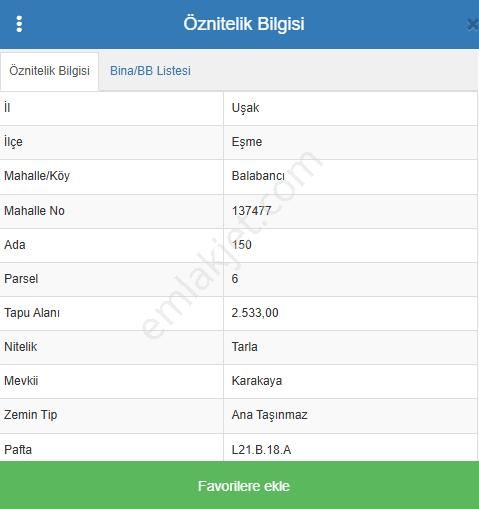 Uşak Eşme Balabancı Köyü’nde 2533 M² Tarla Satılıktır - Görsel 6
