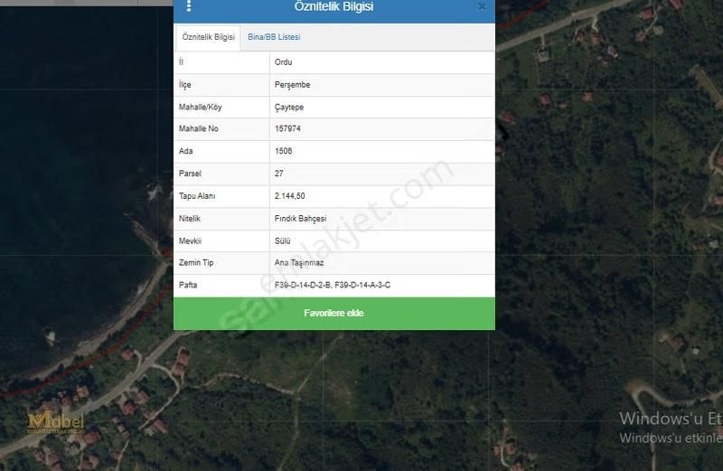 Mabelden Perşembe Çaytepe Satılık 2144 M2 Arazi - Görsel 19