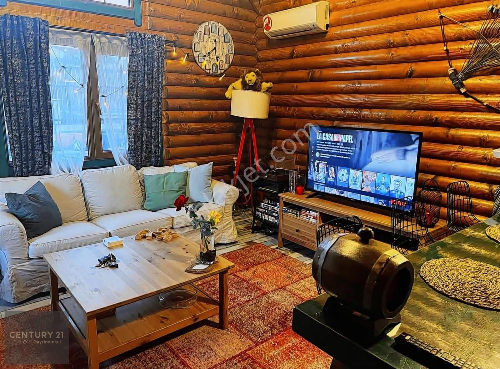 Satılık Özel Tasarım İthal Tomruk Ev - Görsel 13