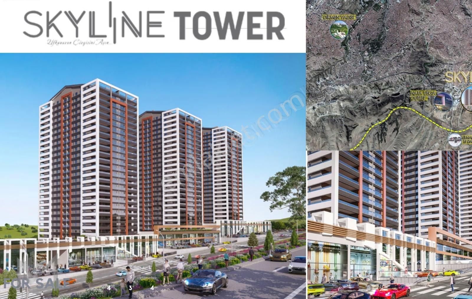 Skylıne Tower'da 4,5+1 5. Kat 205m² Net Satılık Lüks Daire!!! - Görsel 8