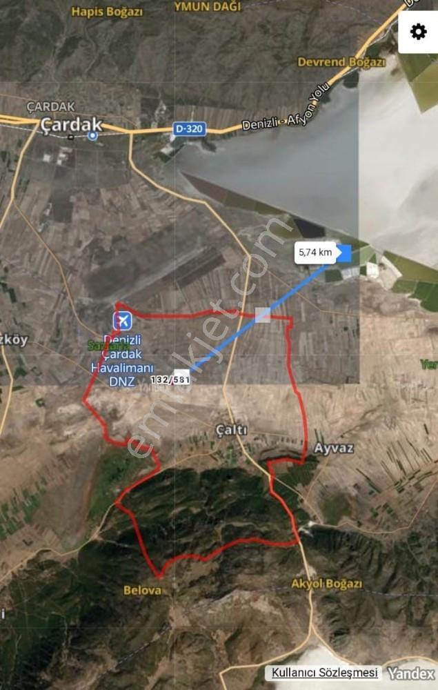 Denizli Çardak Çaltı Havaalanına 1,9 Km Uzaklıkta Satılık Bahçe - Görsel 5