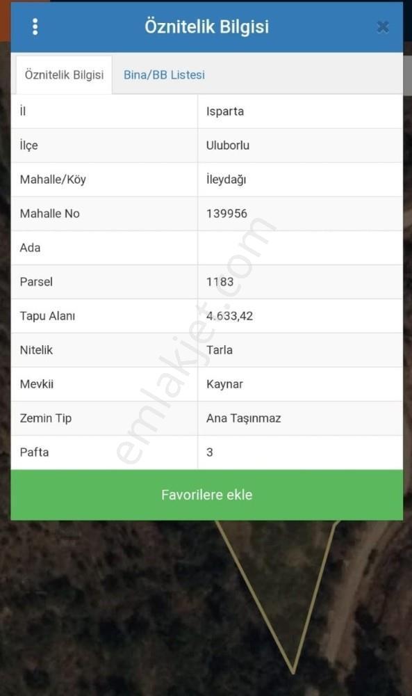 Isparta Uluborlu İleydağ Yerleşime Yakın 4633 M2 Satılık Tarla - Görsel 3