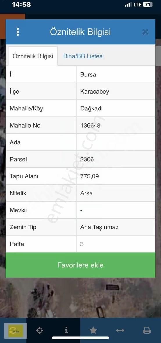 Karacabey Dağkadı Köyünde Satılık 775 M2 Arsa