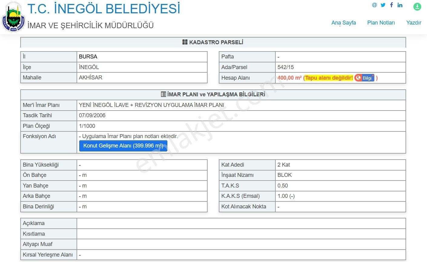 Ulucan'dan İnegöl Akhisar'da Mükemmel Köşe Arsa - Görsel 5
