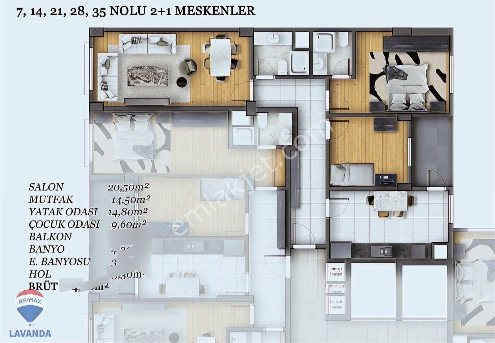 Remax Lavanda'dan Çorlu'da Satılık Lüks 2+1 Daire - Görsel 15