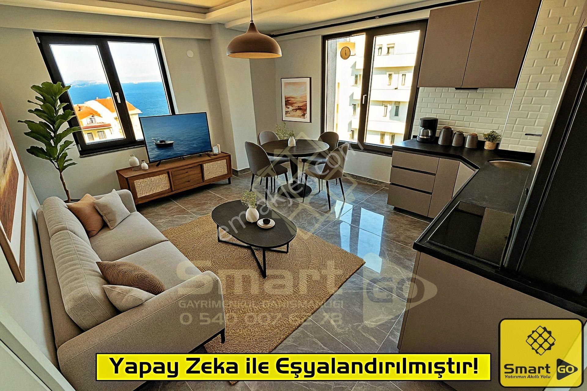 Hacıyusuf'ta 1+1 Deniz Manzaralı Eşyalı Kiralık Daire - Görsel 5