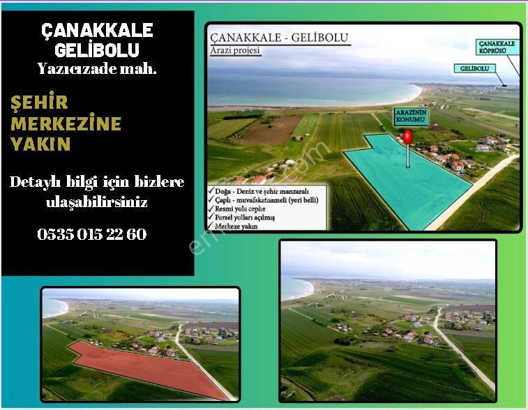 Çanakkale Gelibolu 420 Mt Deniz Manzaralı Arsa - Görsel 8