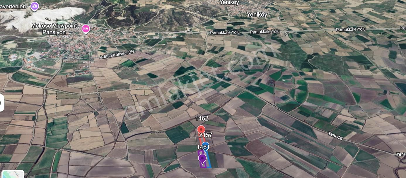 Lobby Fortisten Pamukkale'de Satılık 3 Adet Tarla - Görsel 3