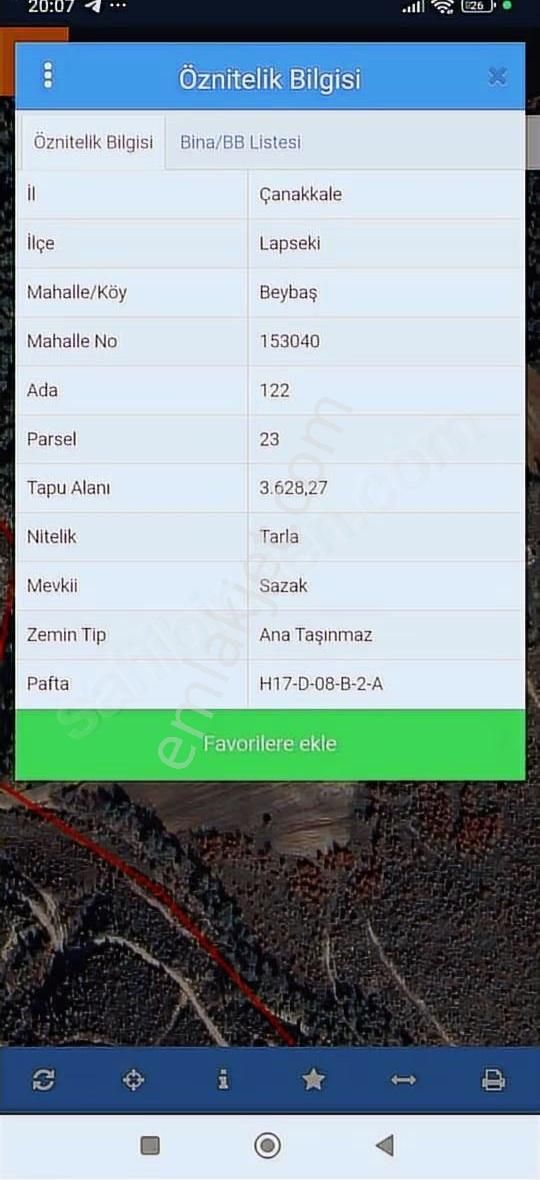 Beybaş Köyü Sazak Mevki 3,628m² Arazi - Görsel 2