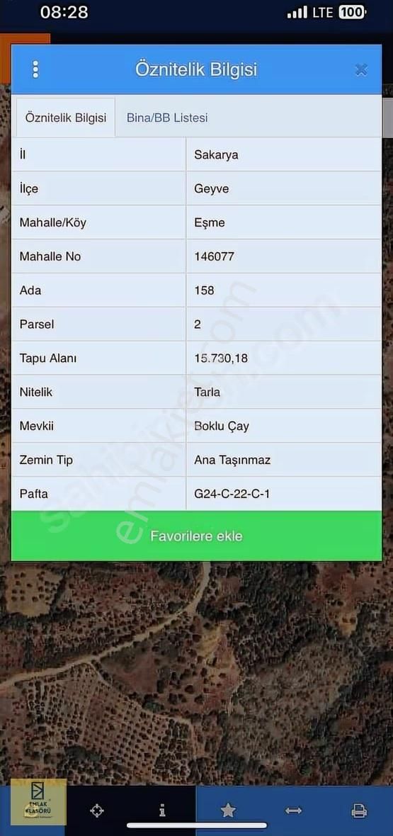 Geyve Eşme'de Panoramik Manzaralı 24 Dönüm Tarla - Görsel 3