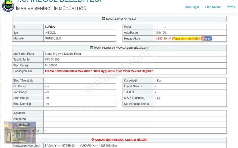Ulucan'dan İnegöl Gündüzlü'de Satılık Fırsat Tarla - Görsel 4