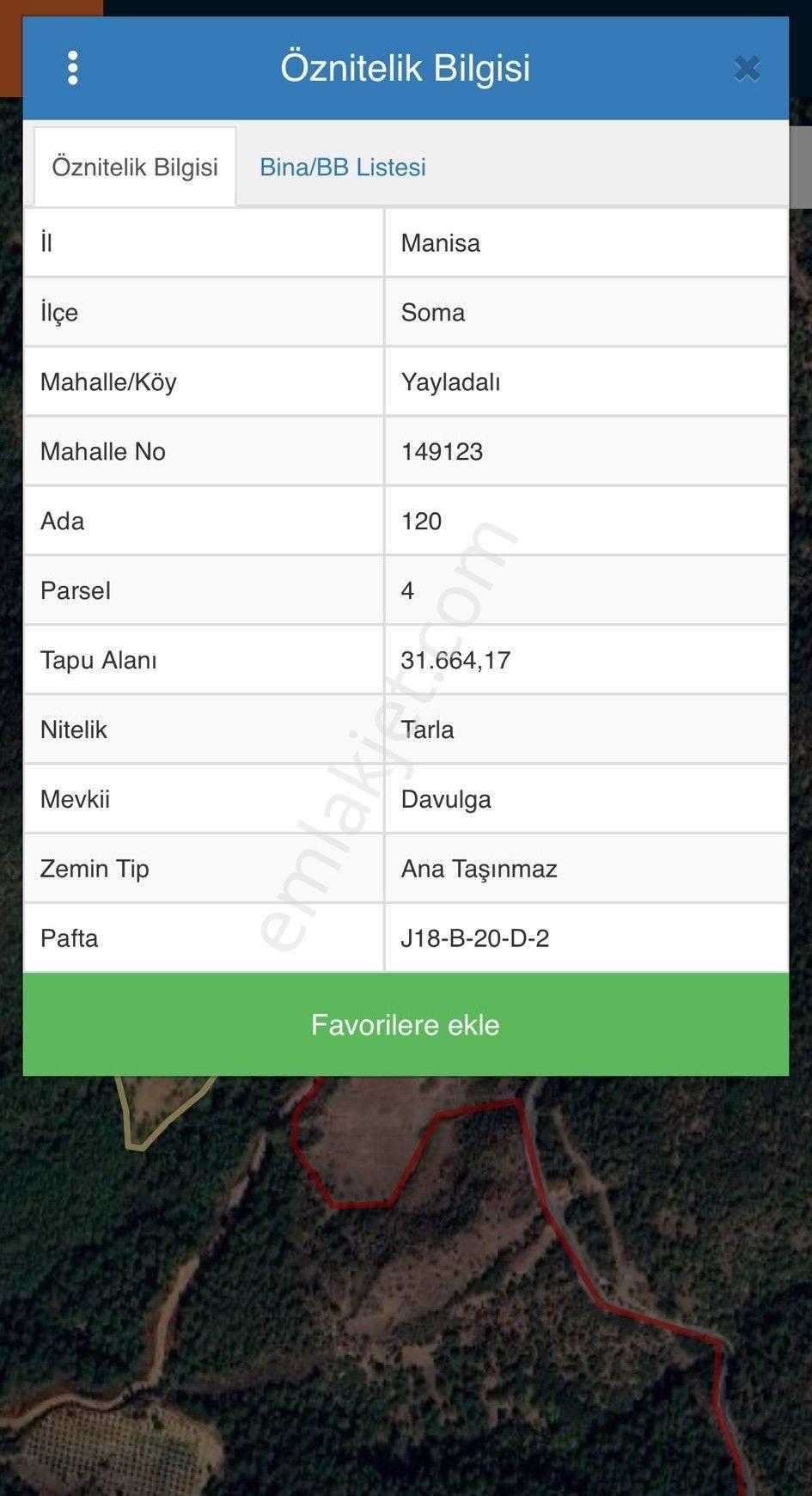 Manisa Soma Yayladalı'nda Satılık Tarla