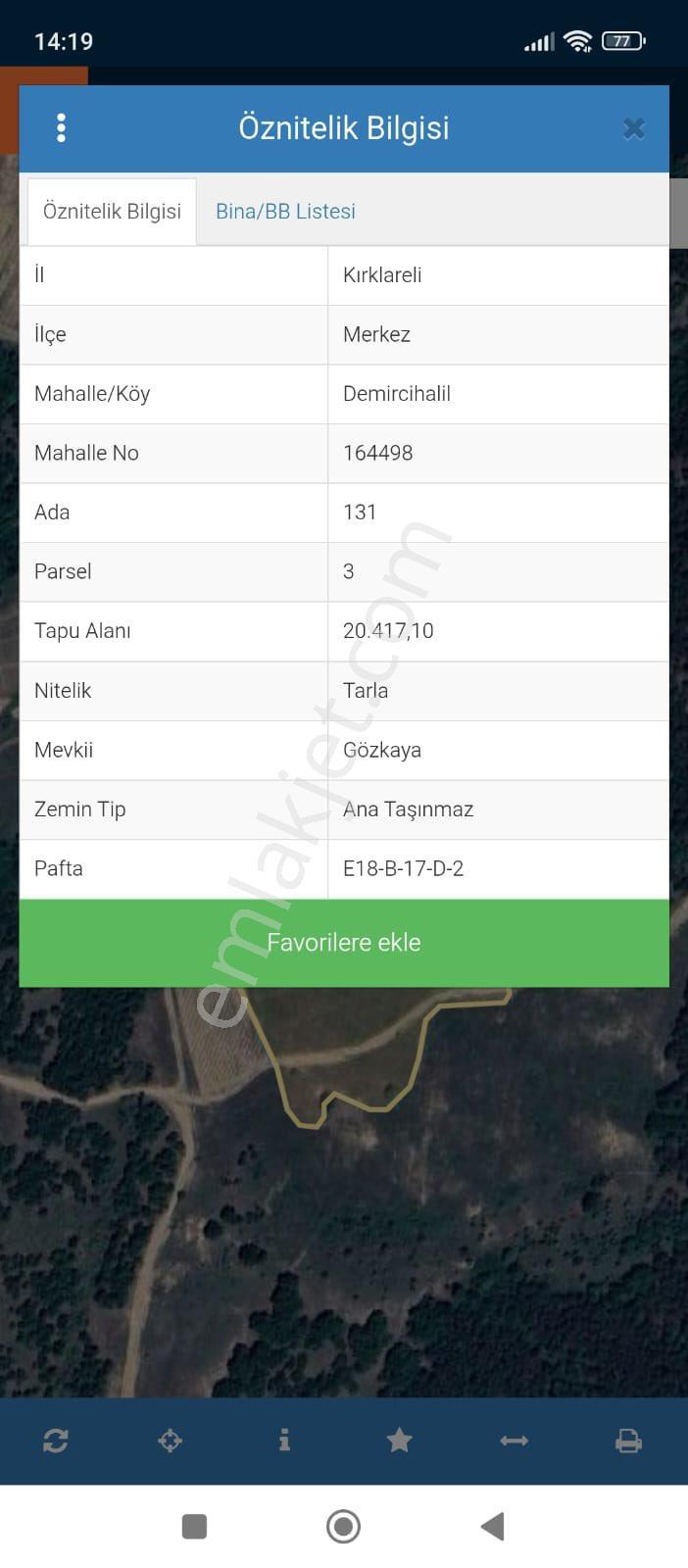 Kırklar Eli Merkez De Yatırımlık Tarla