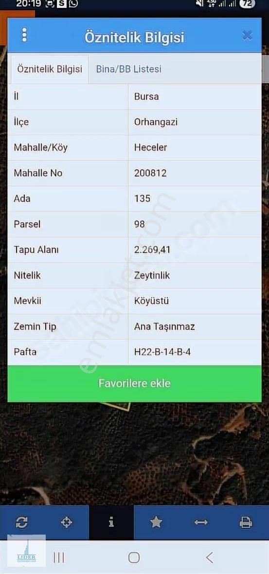 Bursa Orhangazi Heceler Mah.2270 M2 Yatırım İçin Uygun Zeytinlik - Görsel 7