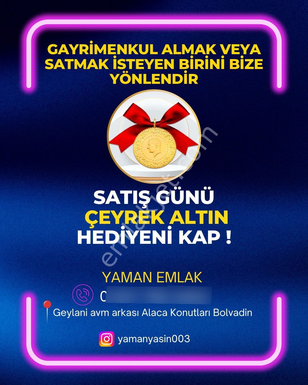 Yaman'dan Bolvadin Konak Mah. Satılık 3+1 Daire - Görsel 2