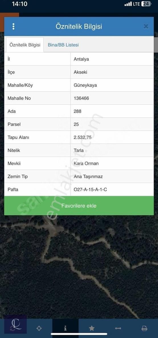 Clara Gayrimenkul'den Akseki'de Satılık Tarla